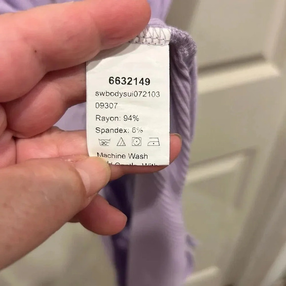 Shein Lavender Purple Zip Up‎ Bodysuit size 8/10 - Picture 5 of 8